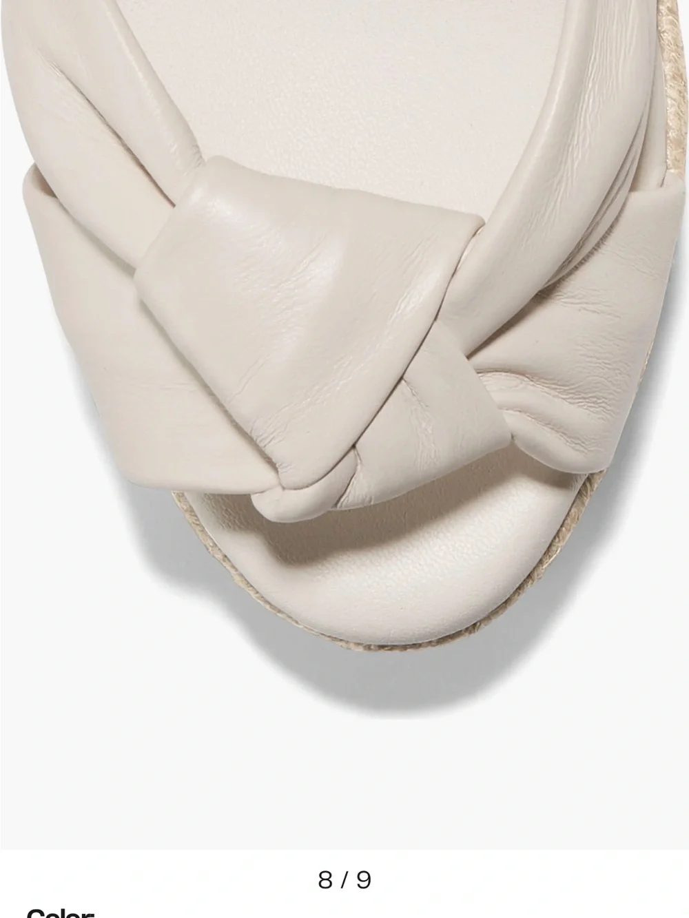 Cole Haan® Cloudfeel Hampton espadrille wedge Sandals.New Sz 10B Creme Color